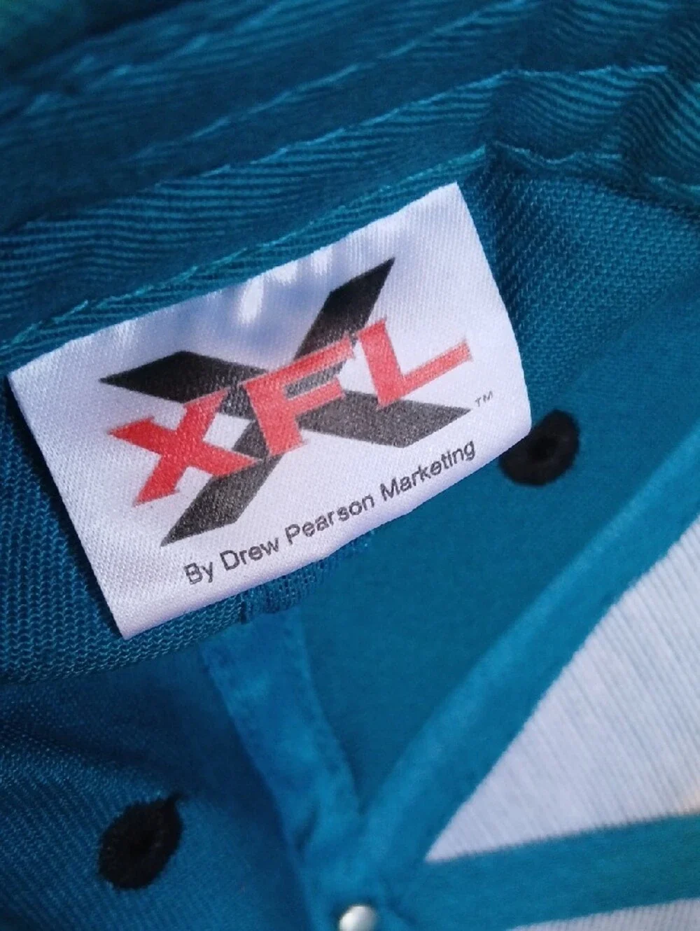 Memphis Maniax XFL Football Ball Cap Hat Teal Red Black Adjustable EUC CLEAN